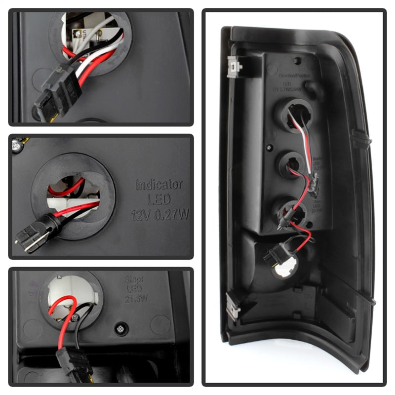 Load image into Gallery viewer, xTune 03-06 Silverado 1500/2500 (Will Not Fit Stepside) LED Tail Lights Black ALT-ON-CS03-LED-BK