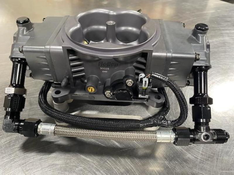Load image into Gallery viewer, Fragola 8AN Holley Term Stealth EFI Feed Line Kit - Stainless Hose