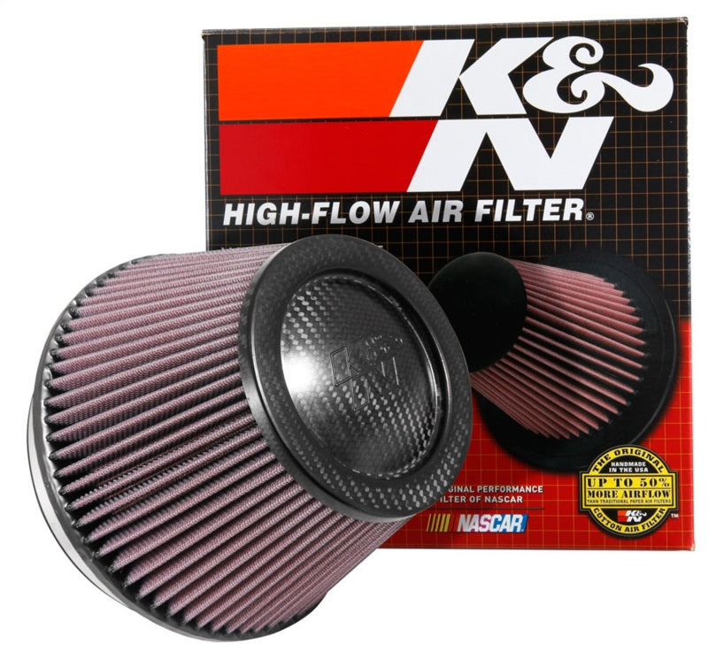 Load image into Gallery viewer, K&N Universal Carbon Fiber Filter 6in Flange / 7-1/2in OD-B / 5-1/8in OD-T / 5in H