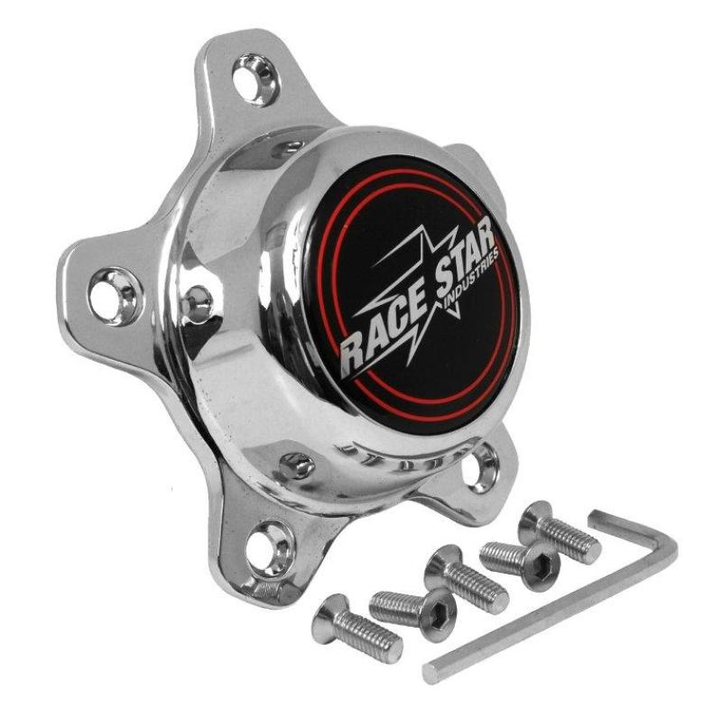 Load image into Gallery viewer, Race Star 5 Lug Cap Short Plastic Chrome (incl. Medallion & Screws)