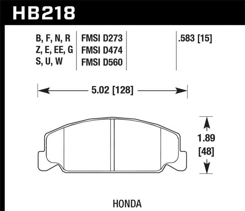 Load image into Gallery viewer, Hawk 1985 Honda Accord 1.8L Base Organic Brakes Front ER-1 Brake Pads