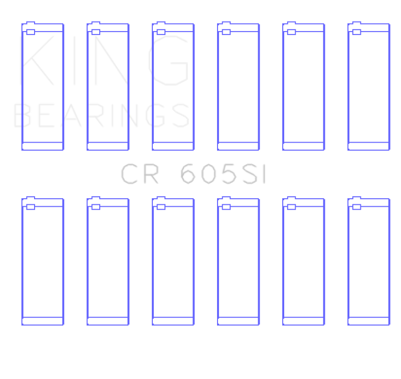 Load image into Gallery viewer, King Engine Bearings GM 2.8L/3.4L V6 (Size 0.25) Connecting Rod Bearings Set of 6