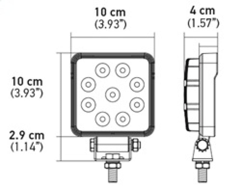 Load image into Gallery viewer, Hella ValueFit Work Light 4SQ 1.0 LED MV CR LT