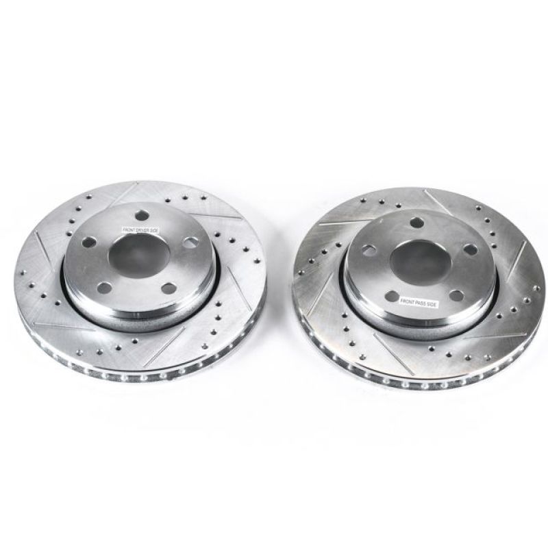 Load image into Gallery viewer, Power Stop 07-17 Jeep Wrangler Front Evolution Drilled & Slotted Rotors - Pair
