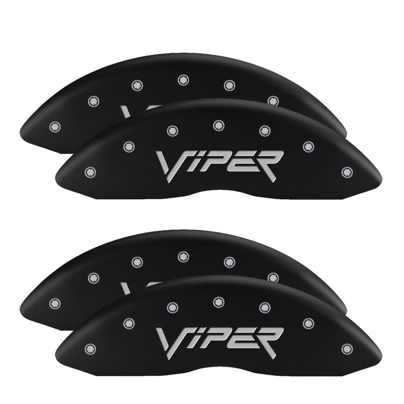 Load image into Gallery viewer, MGP 4 Caliper Covers Engraved Front & Rear MGP Red finish silver ch