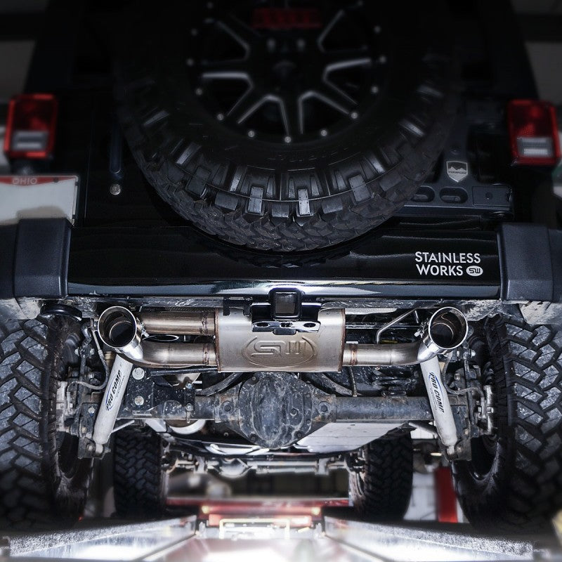 Load image into Gallery viewer, Stainless Works 2007-17 Jeep Wrangler Axle Back Exhaust