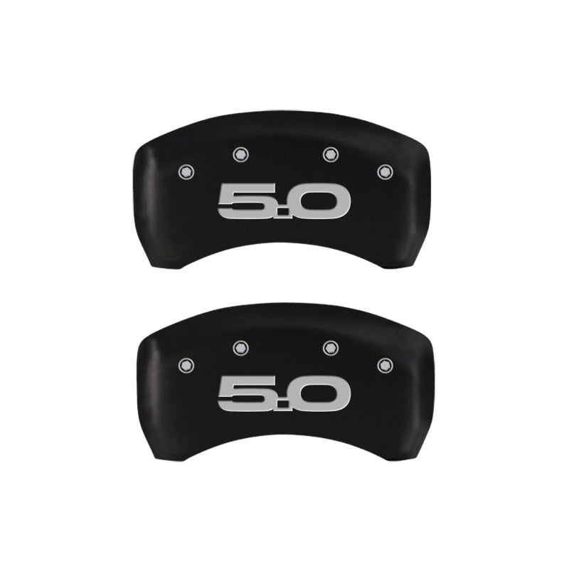Load image into Gallery viewer, MGP Rear set 2 Caliper Covers Engraved Rear 2015/50 Red finish silver ch