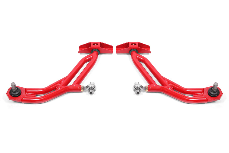 Load image into Gallery viewer, BMR 10-14 Ford Mustang Adj. Lower A-Arms Delrin/Rod End w/ 19mm STD. Ball Joint - Red