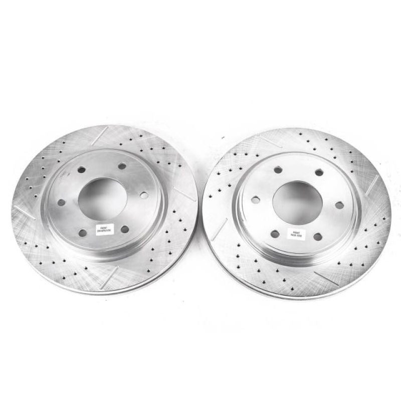 Load image into Gallery viewer, Power Stop 05-06 Infiniti QX56 Front Evolution Drilled & Slotted Rotors - Pair