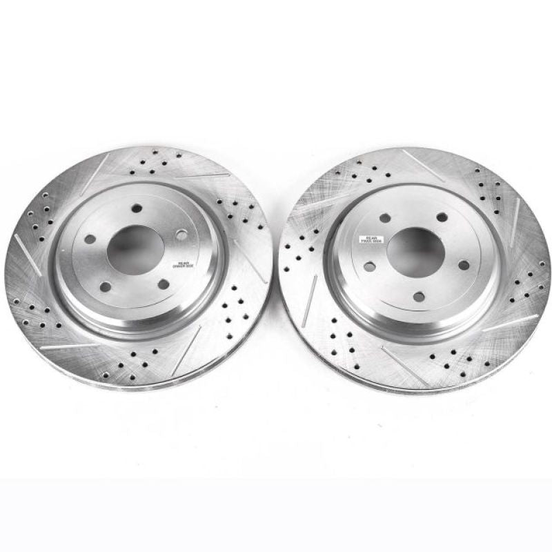 Load image into Gallery viewer, Power Stop 06-13 Chevrolet Corvette Rear Evolution Drilled & Slotted Rotors - Pair
