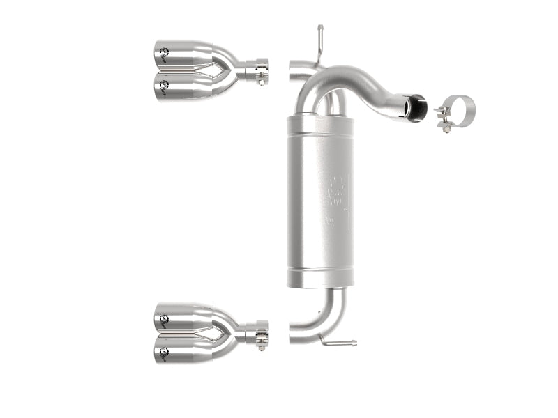 Load image into Gallery viewer, aFe Vulcan Series 2.5in 304 SS Axle-Back Exhaust Polished 07-18 Jeep Wrangler (JK) V6-3.6/3.8L