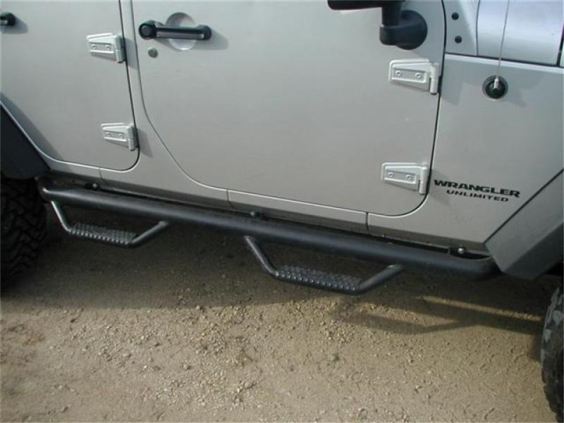 Load image into Gallery viewer, N-Fab Nerf Step 07-17 Jeep Wrangler JK 4 Door All - Tex. Black - W2W - 3in