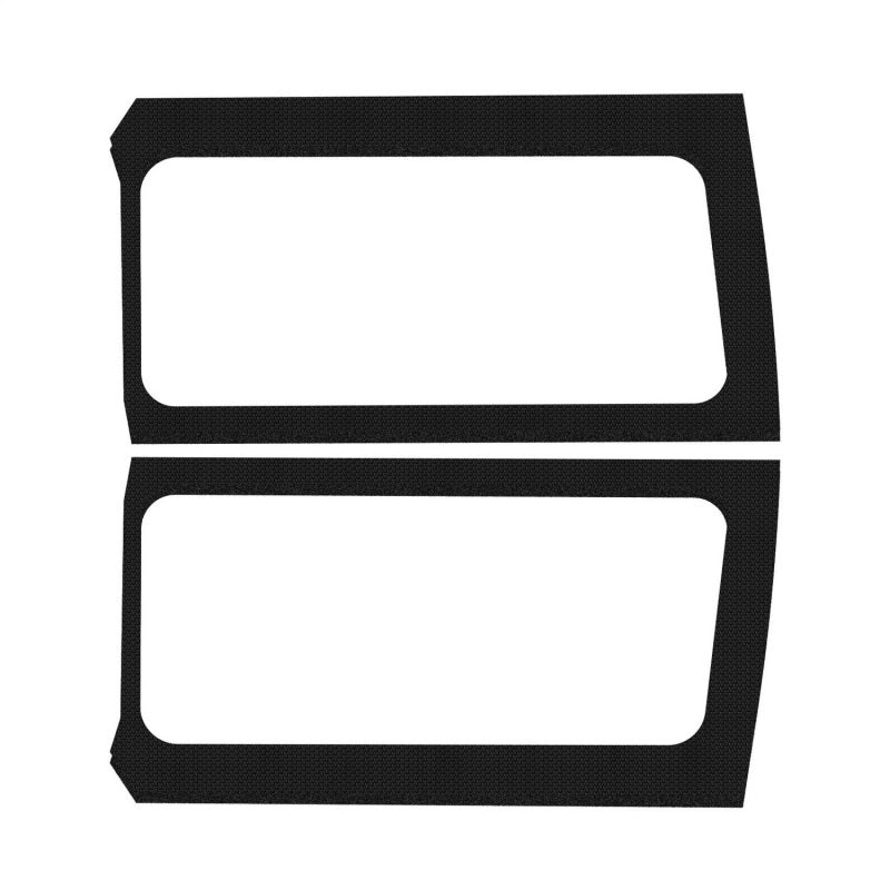 Load image into Gallery viewer, DEI 18-23 Jeep Wrangler JL 2-Door Boom Mat Rear Side Window Trim - 2 Piece - Black