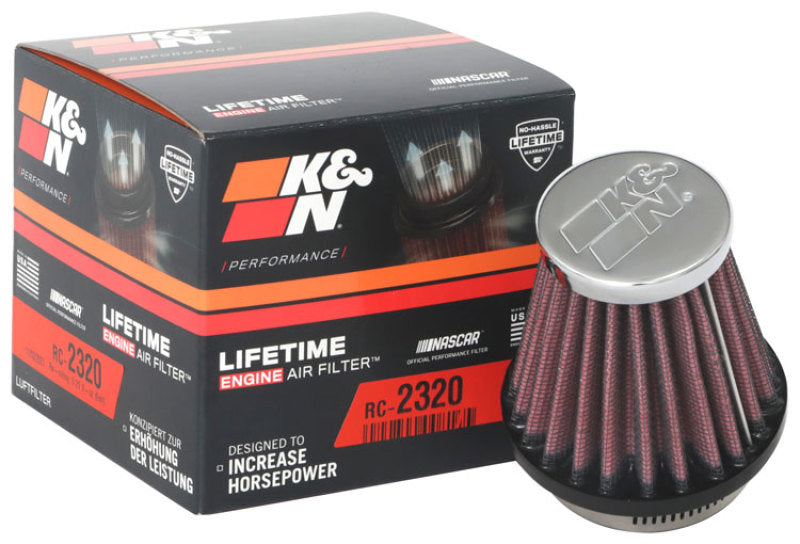 Load image into Gallery viewer, K&N Universal Air Filter 1-13/16in FLG / 3in Bottom / 2in Top / 3in Height