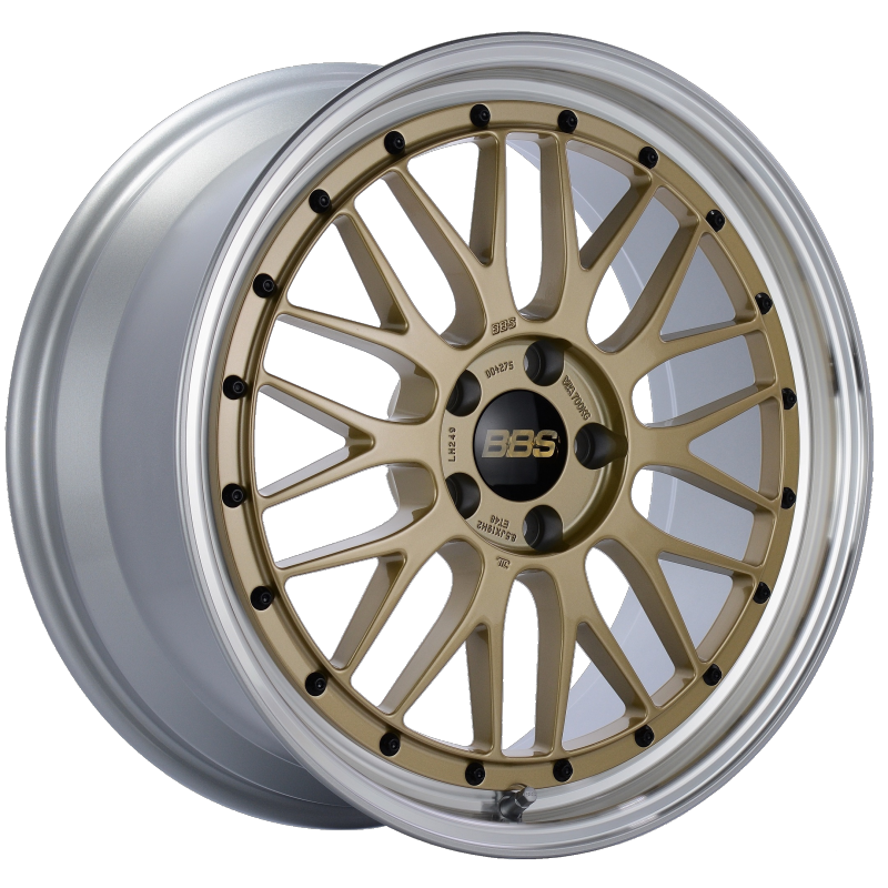 Load image into Gallery viewer, BBS LM 19x8.5 5x112 ET48 Gold Center Diamond Cut Lip Wheel -82mm PFS/Clip Required