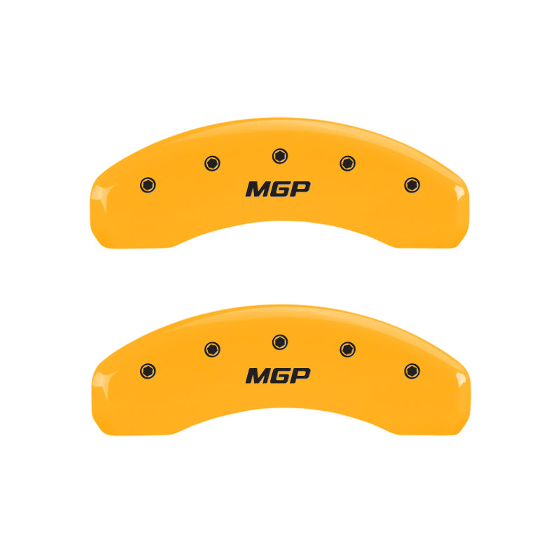 Load image into Gallery viewer, MGP 4 Caliper Covers Engraved Front & Rear Gen 5/RS Black finish silver ch