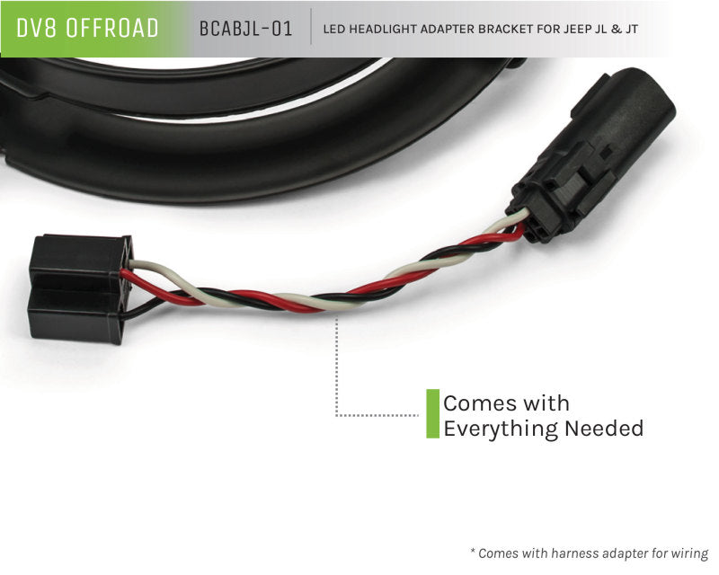 Load image into Gallery viewer, DV8 Offroad 18+ Jeep JL/Gladiator TJ / 7in Headlights Adapter Kit