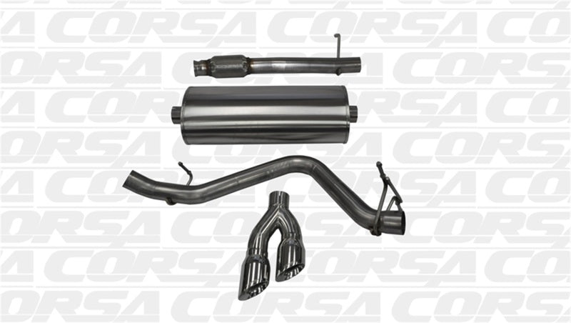 Load image into Gallery viewer, Corsa 14-19 GMC Sierra/Chevy Silv 1500 Reg. Cab/Long Bed 5.3L V8 Polished Single Side CB Exhaust