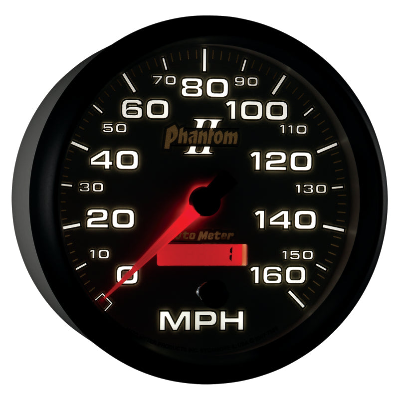 Load image into Gallery viewer, Autometer Phantom II 5in Electrical Programmable Speedometer 150MPH