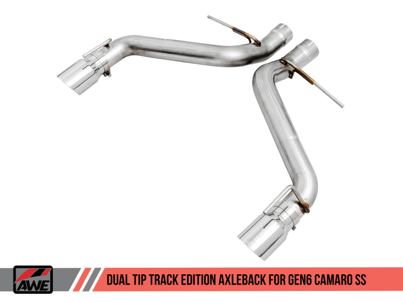 Load image into Gallery viewer, AWE Tuning 16-19 Chevrolet Camaro SS Axle-Back Exhaust - Track Edition (Chrome Silver Tips)