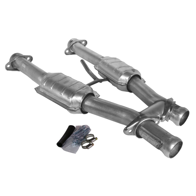 Load image into Gallery viewer, BBK 79-93 Mustang 5.0 Short Mid H Pipe With Catalytic Converters 2-1/2 For BBK Long Tube Headers