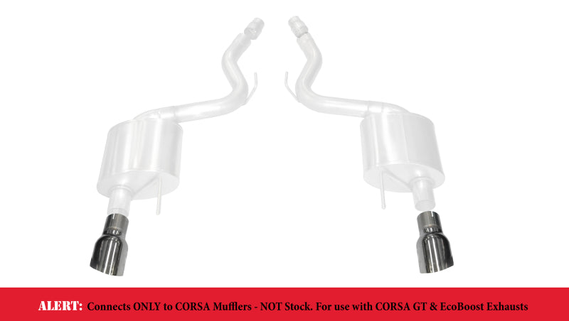 Load image into Gallery viewer, Corsa 2015-2025 Ford Mustang GT 3.0in Inlet / 4.5in Outlet Polished Tip Kit (For Corsa Exhaust Only)