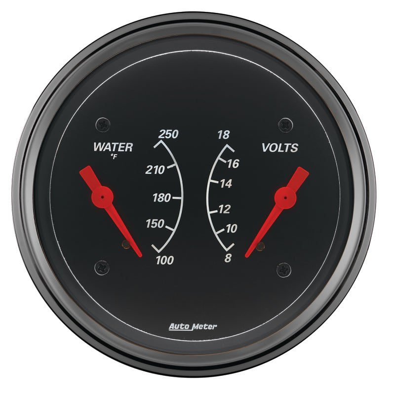 Load image into Gallery viewer, AutoMeter Gauge Dual Wtmp & Volt 3-3/8in. 250 Deg. F & 18V Elec Designer Black