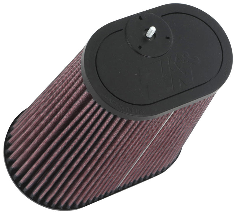 Load image into Gallery viewer, K&N Universal Clamp-On Air Filter 3-1/8in Dual FLG 8-7/8in X 5-3/16 B 6-1/4in X 4IN T, 9inH W/STUD