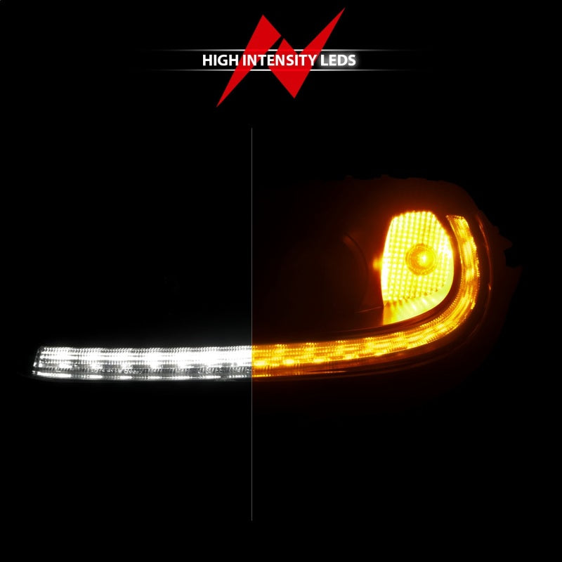 Load image into Gallery viewer, ANZO 05-13 Chevrolet Corvette Projector Headlights w/switchback & Sequential LED - Black Amber