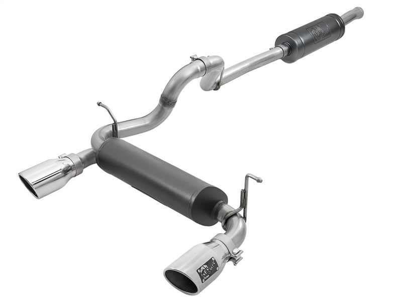 Load image into Gallery viewer, aFe Rebel Series 2.5in 304 SS Cat-Back Exhaust w/ Polished Tips 2018+ Jeep Wrangler (JL) V6 3.6L