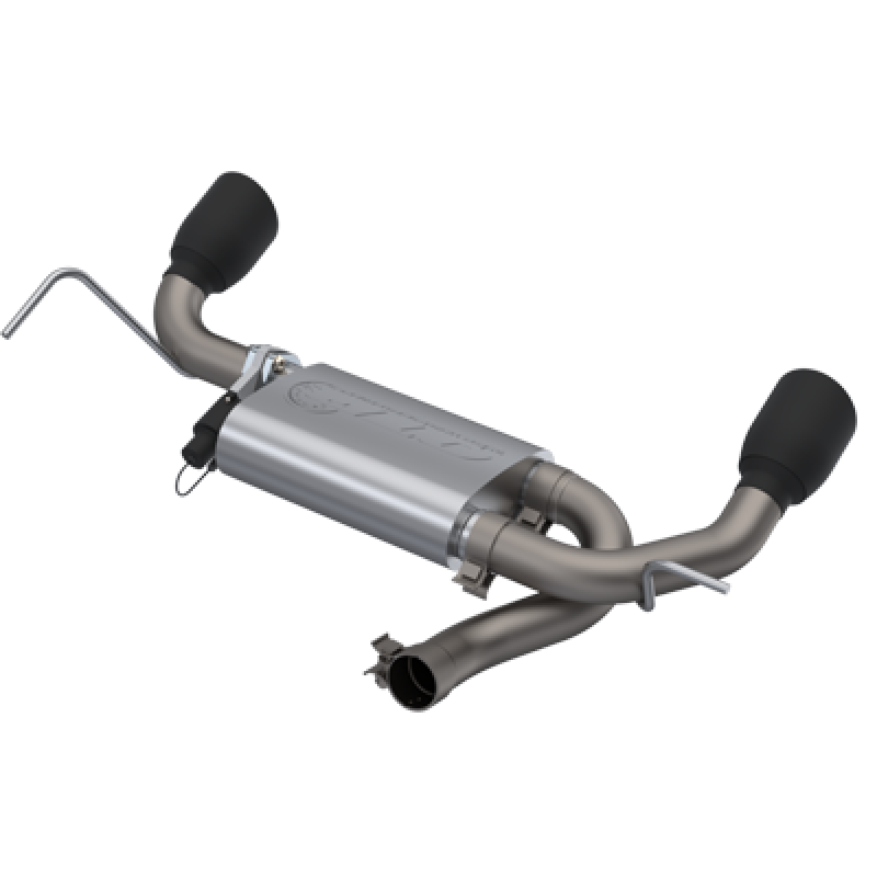 Load image into Gallery viewer, 2007-2018 Jeep Wrangler JK QTP Screamer Axle Back Black Tips