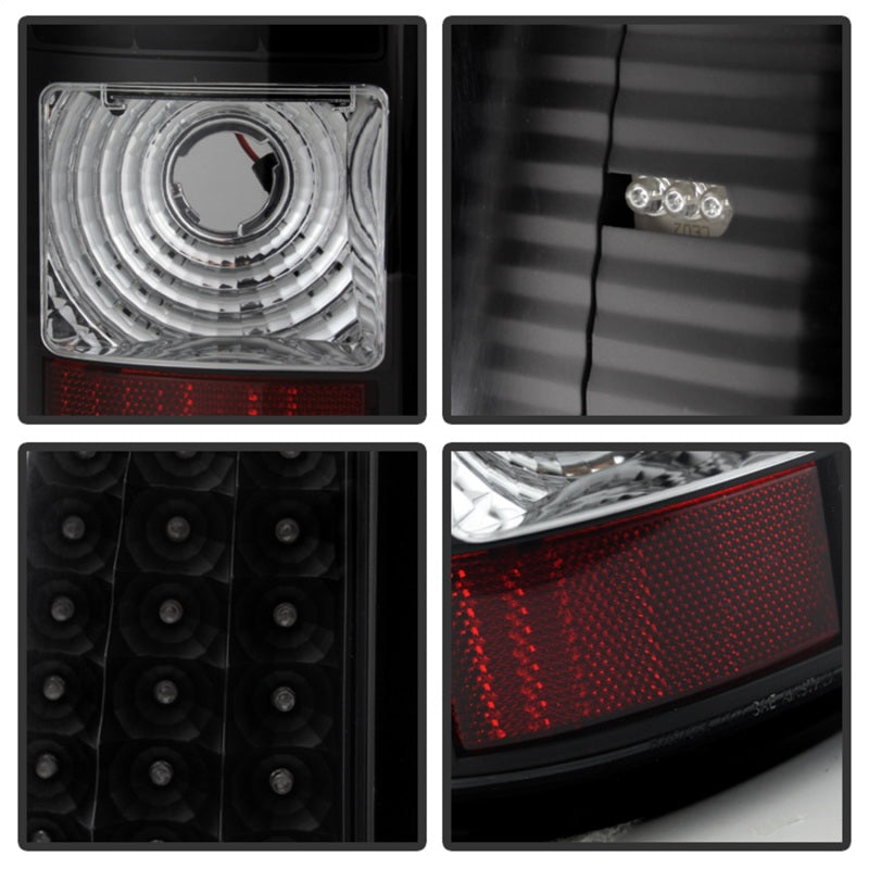 Load image into Gallery viewer, xTune 03-06 Silverado 1500/2500 (Will Not Fit Stepside) LED Tail Lights Black ALT-ON-CS03-LED-BK