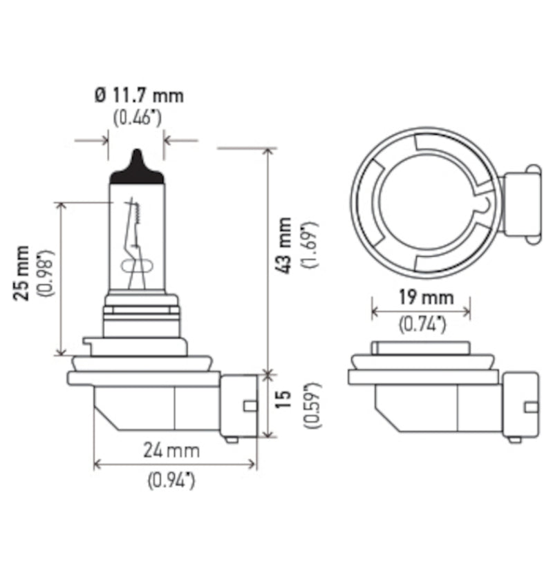 Load image into Gallery viewer, Hella Bulb H8 12V 35W PGJ19-1 T4