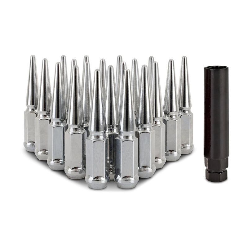 Load image into Gallery viewer, Mishimoto Steel Spiked Lug Nuts M12x1.5 20pc Set - Chrome