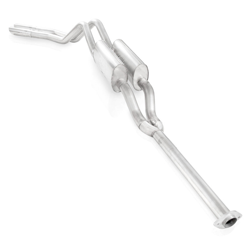 Load image into Gallery viewer, Stainless Works 2011-14 F-150 5.0L 3in Exhaust Y-Pipe S-Tube Mufflers Behind Passenger Rear Tire Ext