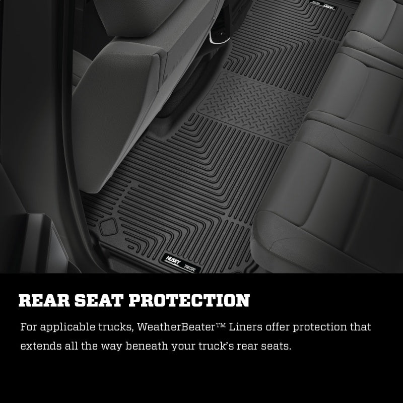 Load image into Gallery viewer, Husky Liners 2019+ Dodge Ram 1500 Quad Cab WeatherBeater 2nd Seat Black Floor Liners