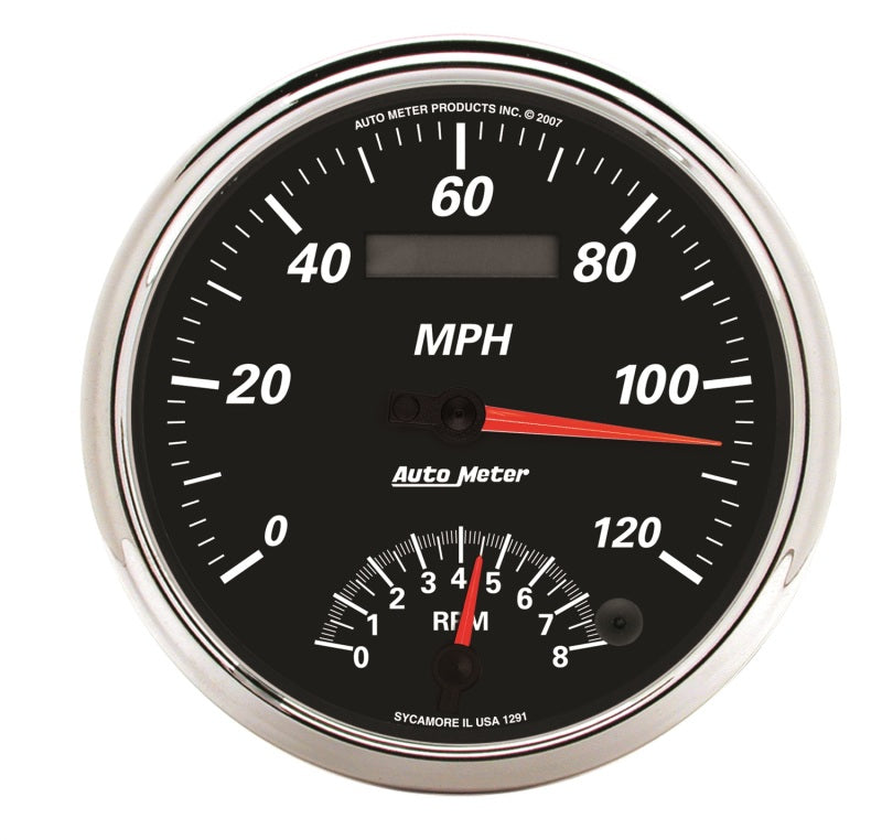 Load image into Gallery viewer, Autometer Designer Black II 5in 120 MPH & 8k RPM In-Dash Tach/Speedo
