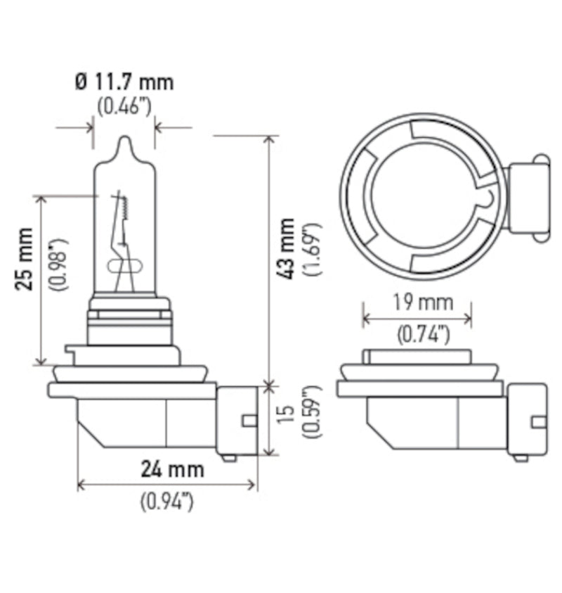 Load image into Gallery viewer, Hella Bulb H9 12V 65W PGJ19-5 T4