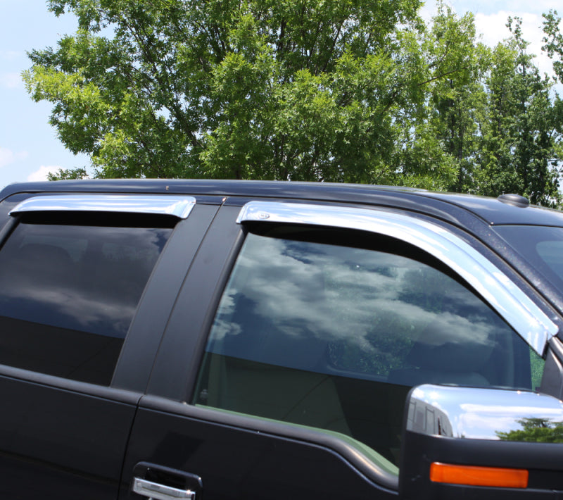 Load image into Gallery viewer, AVS 06-08 Lincoln Mark LT Ventvisor Outside Mount Front & Rear Window Deflectors 4pc - Chrome