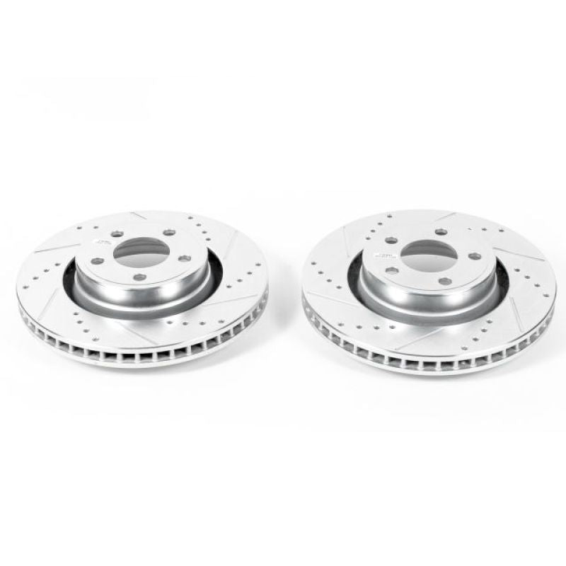 Load image into Gallery viewer, Power Stop 15-19 Ford Mustang Front Evolution Drilled & Slotted Rotors - Pair