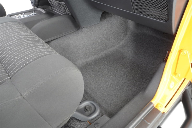 Load image into Gallery viewer, BedRug 07-10 Jeep JK 2Dr Front 3pc BedTred Floor Kit (Incl Heat Shields)