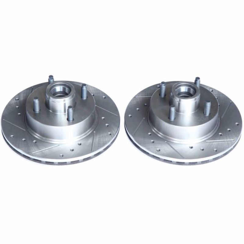 Load image into Gallery viewer, Power Stop 1979 Ford Mustang Front Evolution Drilled & Slotted Rotors - Pair