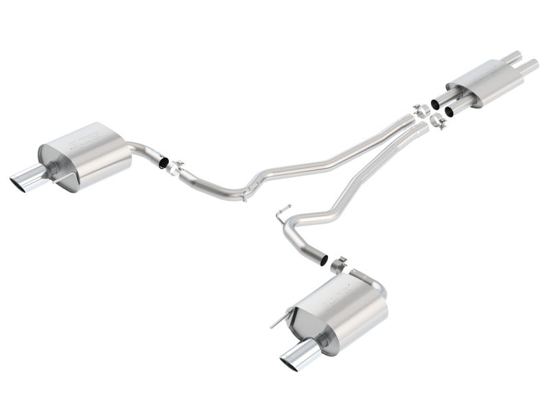 Load image into Gallery viewer, Borla Cat Back 15-17 Ford Mustang 3.7L V6 MT/AT 2.25in Pipe 4in Single Round Rolled Tips