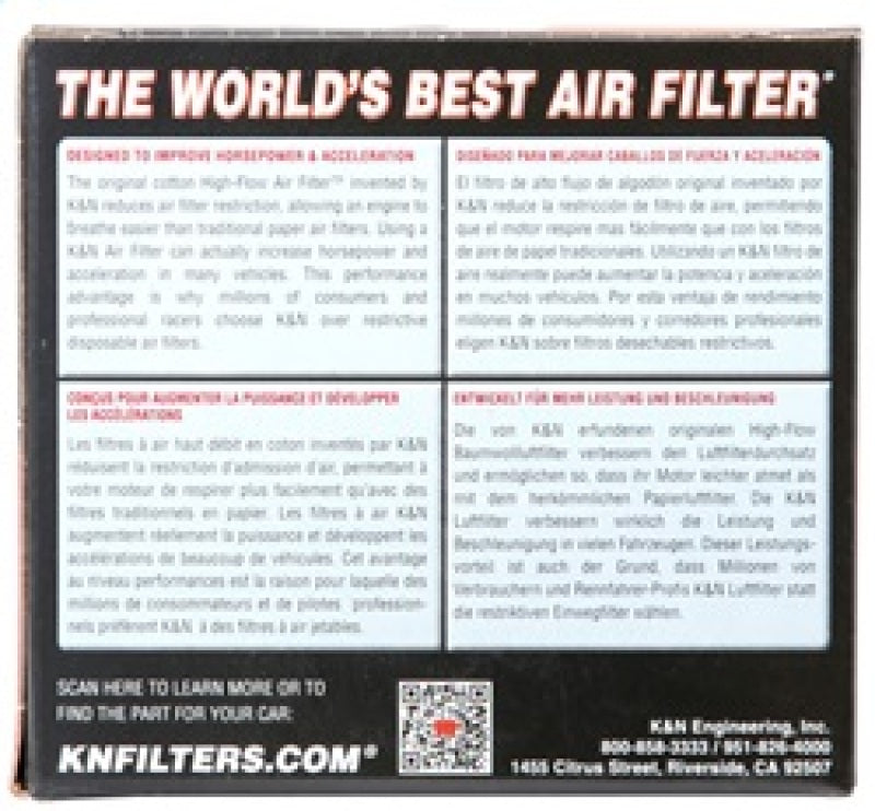 Load image into Gallery viewer, K&N Universal Chrome Filter 2.25 Inch Flange / 3.5 Inch Base / 2 Inch Top / 4 Inch Height