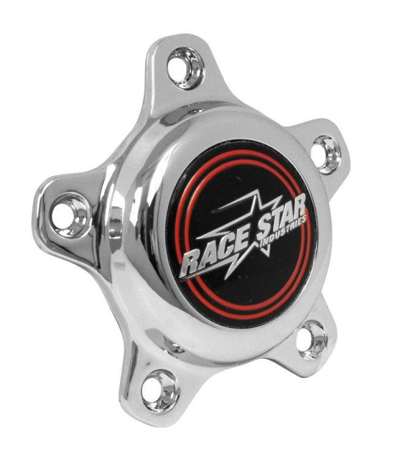 Load image into Gallery viewer, Race Star 5 Lug Cap Tall Plastic Chrome (incl. Medallion & Screws)