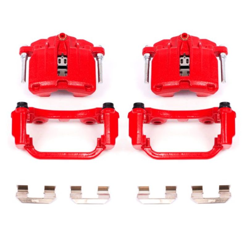 Load image into Gallery viewer, Power Stop 00-03 Cadillac DeVille Rear Red Calipers w/Brackets - Pair