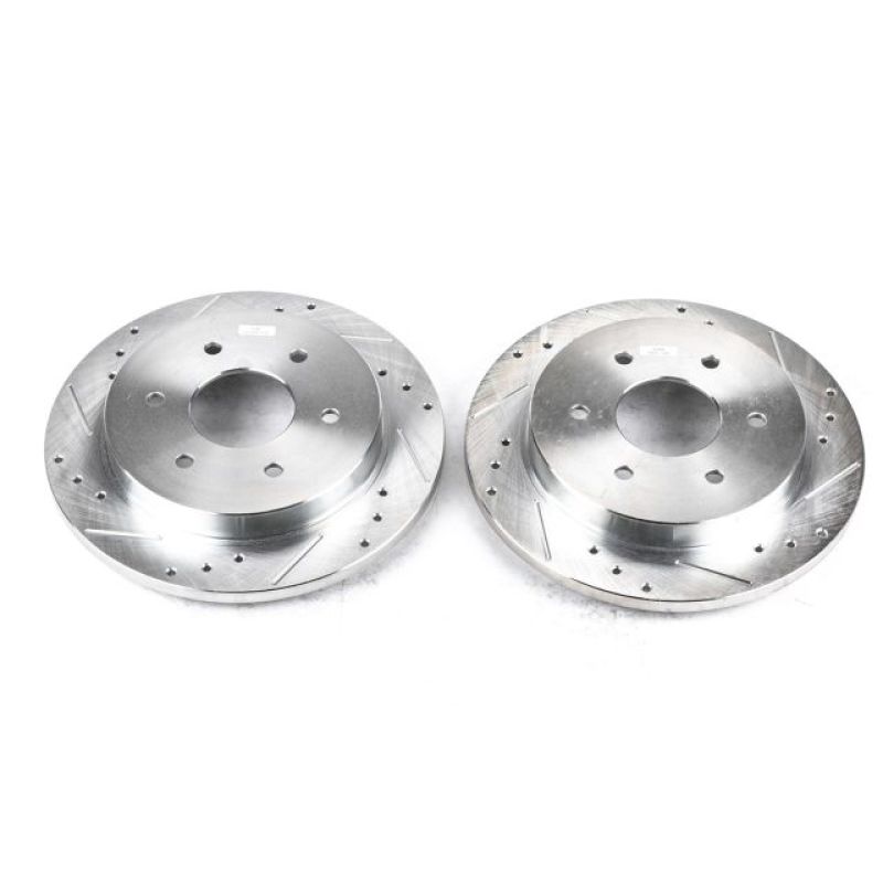 Load image into Gallery viewer, Power Stop 04-10 Infiniti QX56 Rear Evolution Drilled & Slotted Rotors - Pair