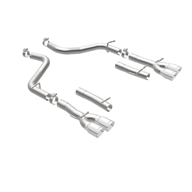 Load image into Gallery viewer, MagnaFlow Axle-Back, SS, 2.5in, Quad Split Rear 3.5in Tip 2015 Dodge Challenger 3.6L V6