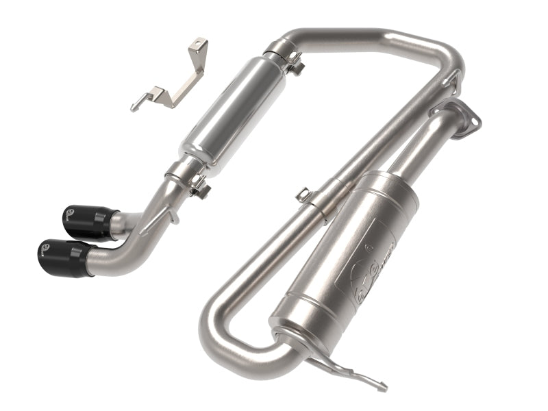Load image into Gallery viewer, aFe 18-21 Suzuki Jimny Takeda 2-1/4in. 304 SS Cat-Back Exhaust w/ Blk Tip