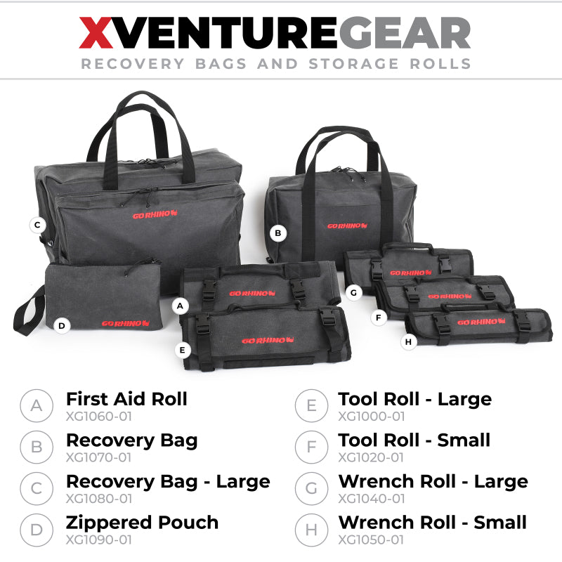 Load image into Gallery viewer, Go Rhino XVenture Gear Bag - Large (13x14x22in. Closed) 12oz Waxed Canvas - Black